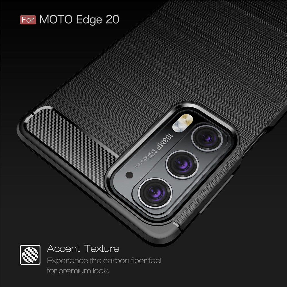 Deksel til Motorola Edge 20, Techsuit, Karbon, Svart