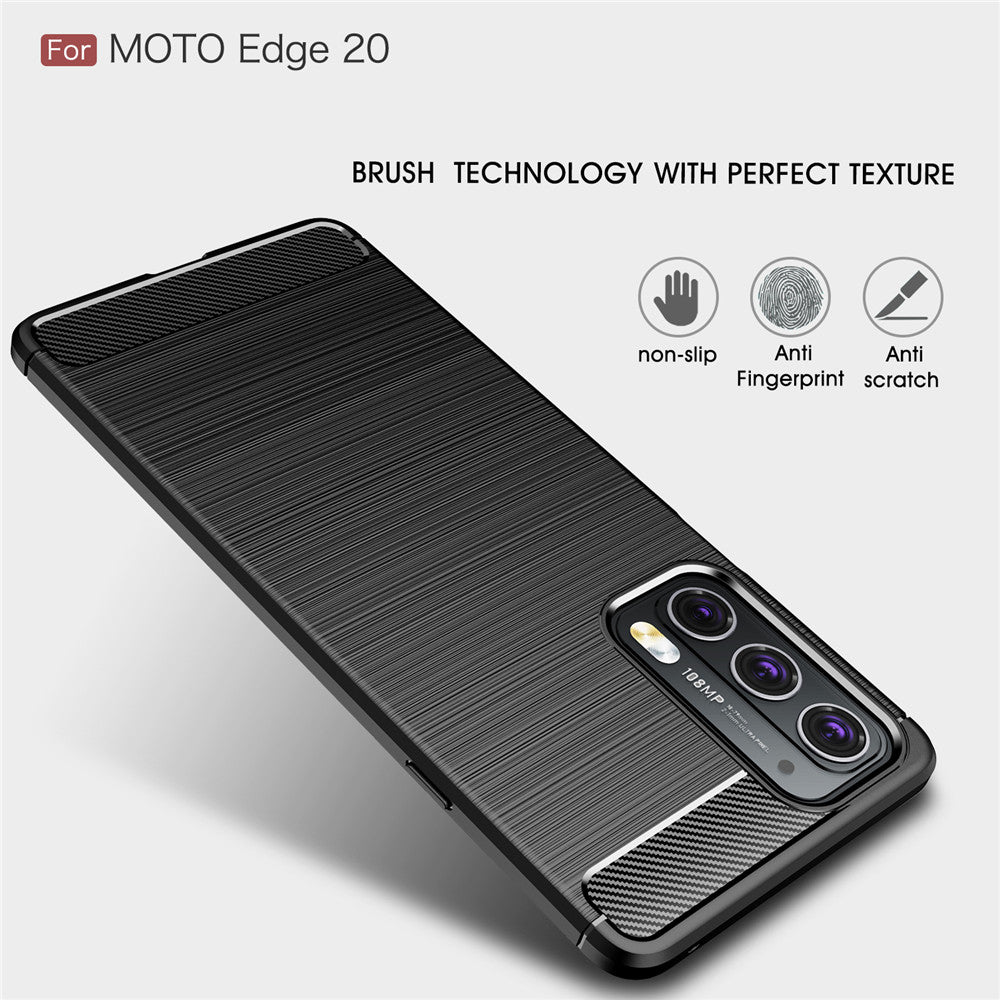 Deksel til Motorola Edge 20, Techsuit, Karbon, Svart