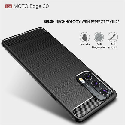 Deksel til Motorola Edge 20, Techsuit, Karbon, Svart