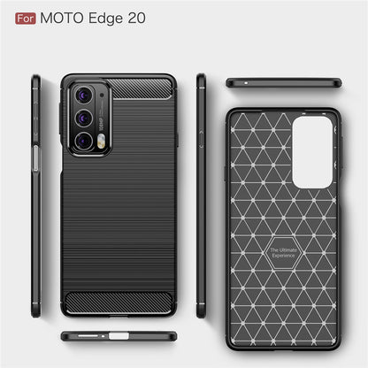 Deksel til Motorola Edge 20, Techsuit, Karbon, Svart