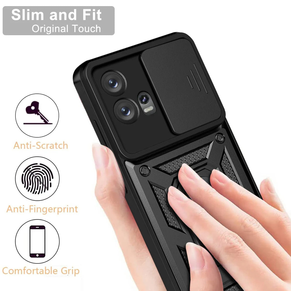 Deksel for Motorola Edge 30 Fusion, Techsuit, CamShield, Svart