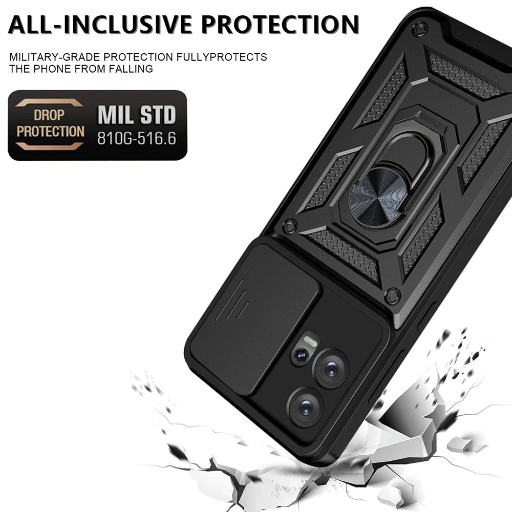 Deksel for Motorola Edge 30 Fusion, Techsuit, CamShield, Svart