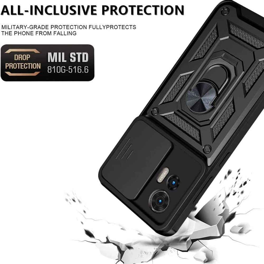Deksel for Motorola Edge 30 Neo, Techsuit, CamShield, Svart