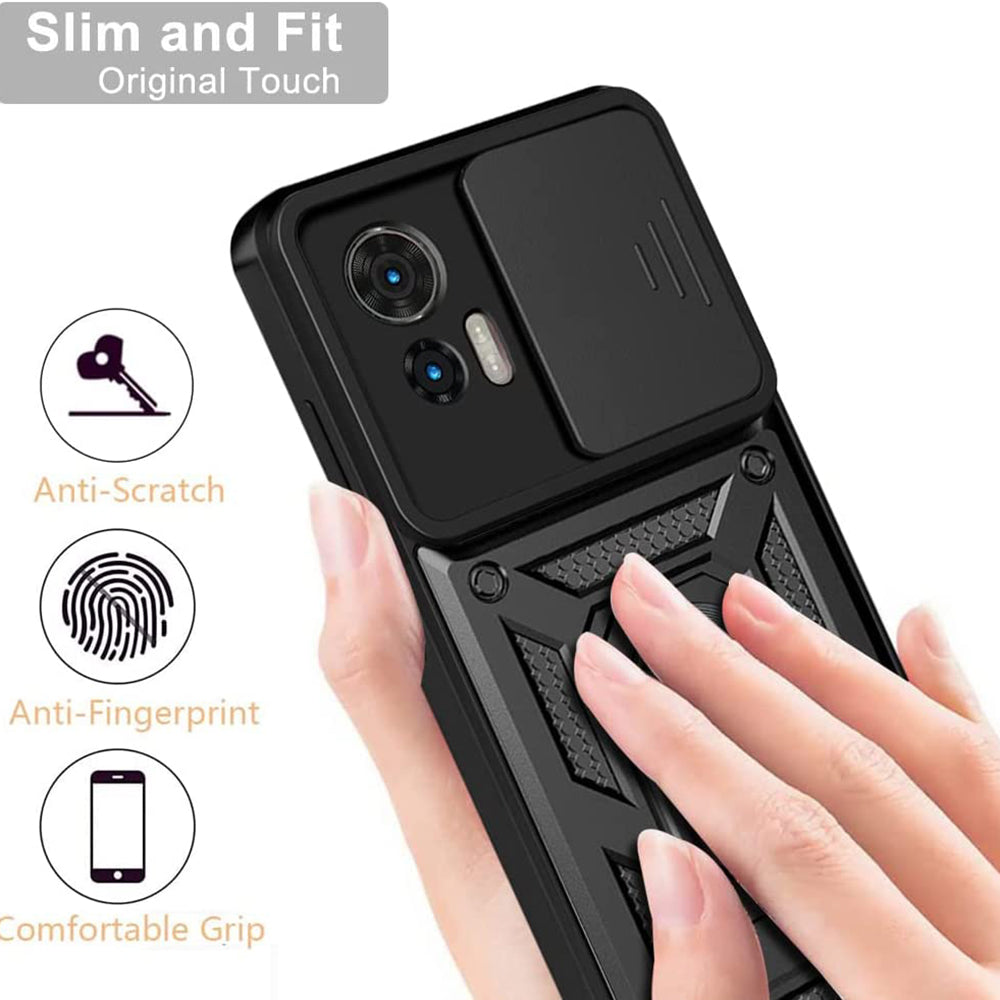 Deksel for Motorola Edge 30 Neo, Techsuit, CamShield, Svart