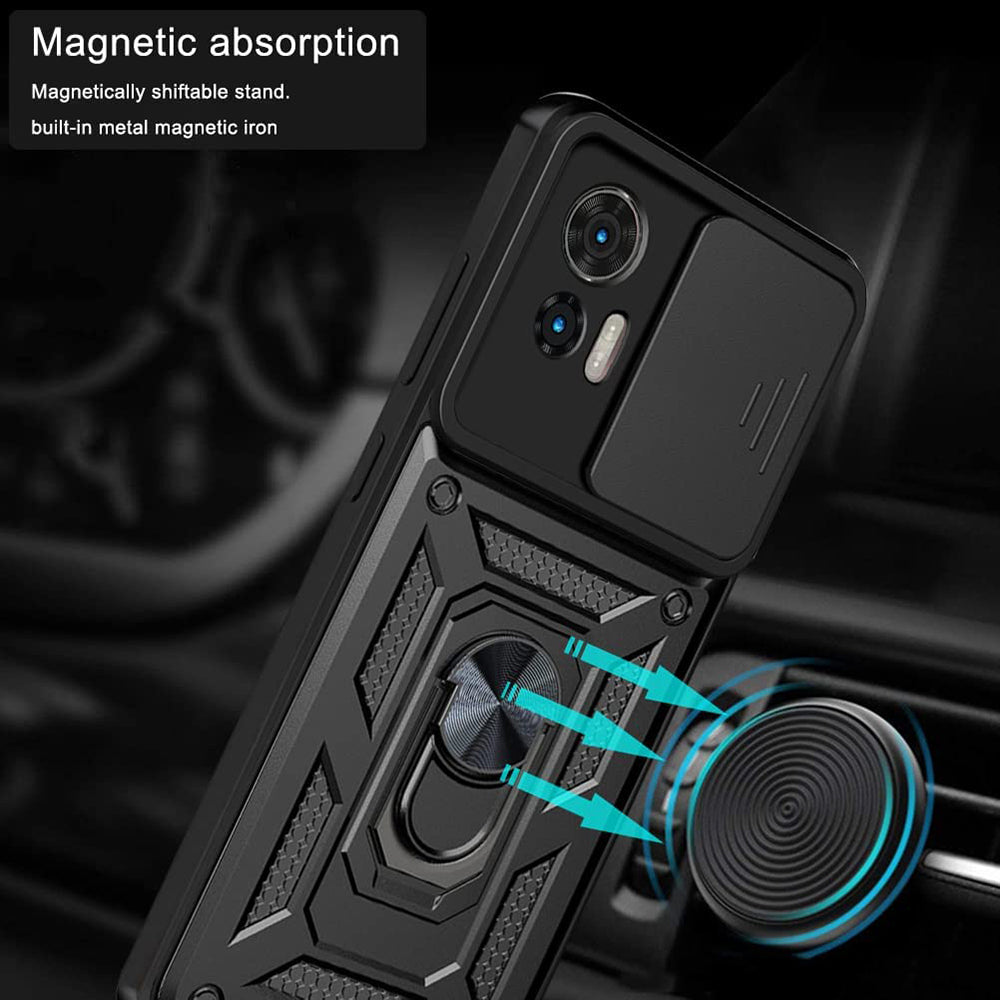 Deksel for Motorola Edge 30 Neo, Techsuit, CamShield, Svart