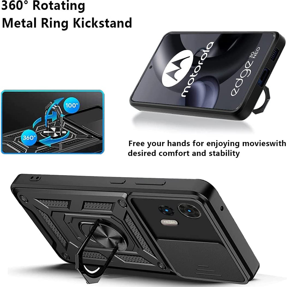 Deksel for Motorola Edge 30 Neo, Techsuit, CamShield, Svart