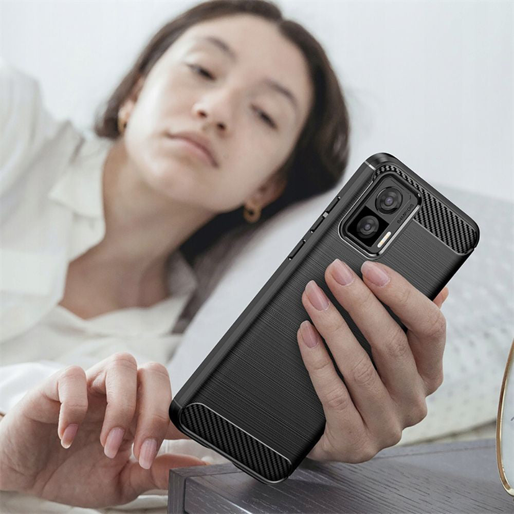 Deksel til Motorola Edge 30 Neo, Techsuit, Karbon, Svart