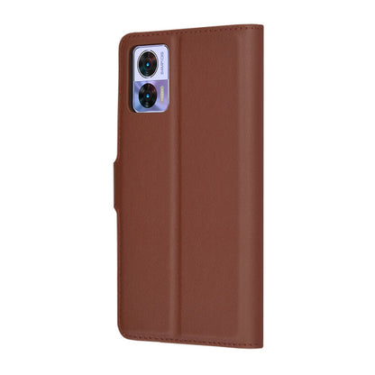 Deksel for Motorola Edge 30 Neo, Techsuit, Leather Folio, Brun