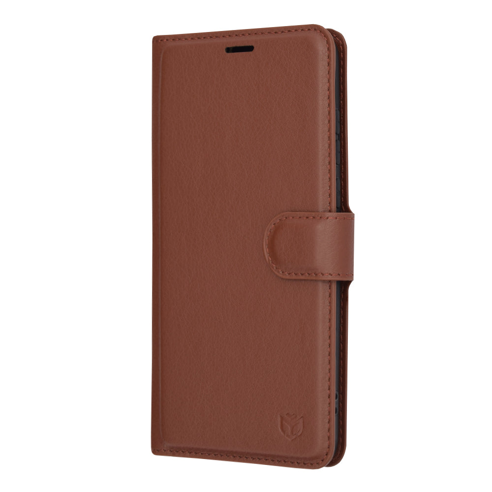 Deksel for Motorola Edge 30 Neo, Techsuit, Leather Folio, Brun