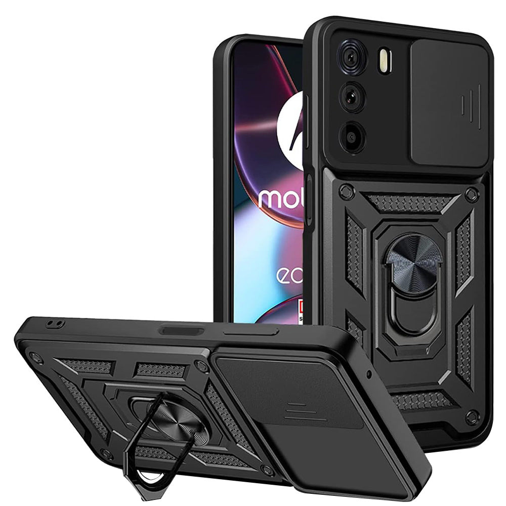 Deksel for Motorola Edge 30, Techsuit, CamShield, Svart