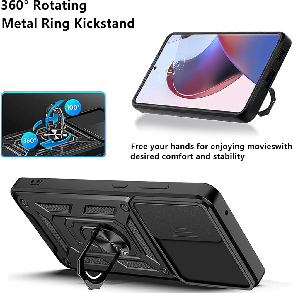 Deksel til Motorola Edge 30 Ultra, Techsuit, CamShield, Svart