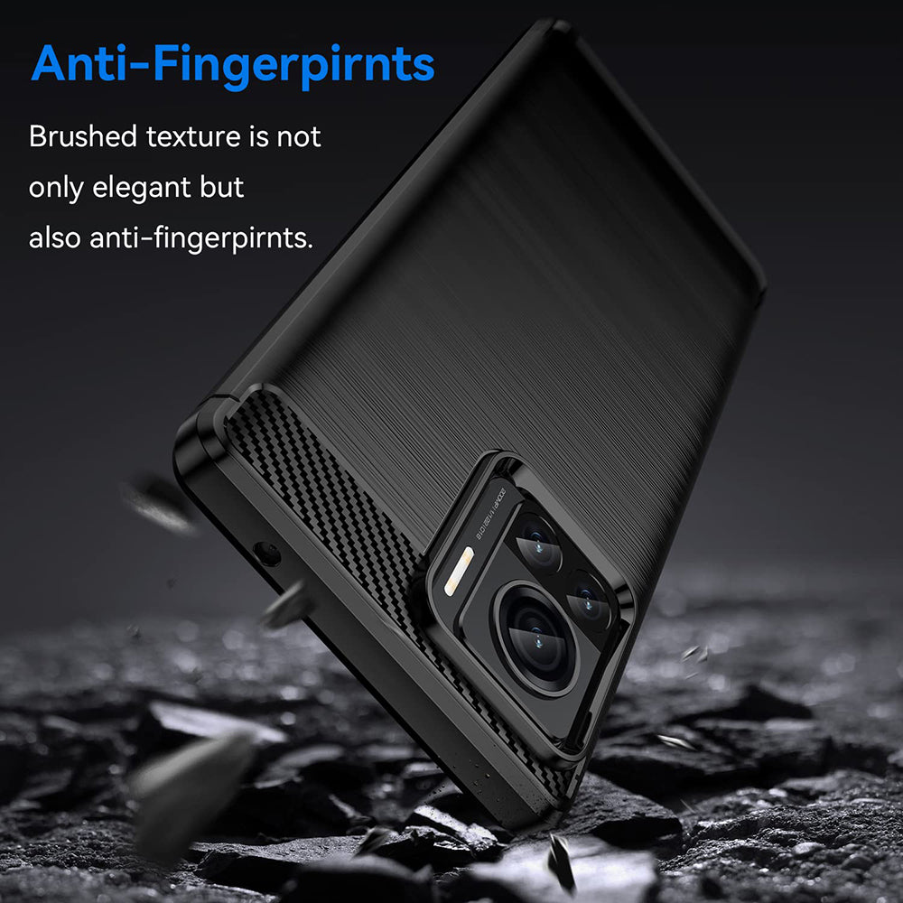 Deksel til Motorola Edge 30 Ultra, Techsuit, Karbon, Svart