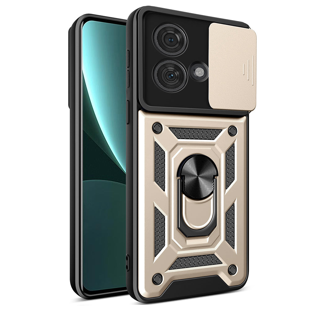 Deksel til Motorola Edge 40 Neo, Techsuit, CamShield, Gullfarget