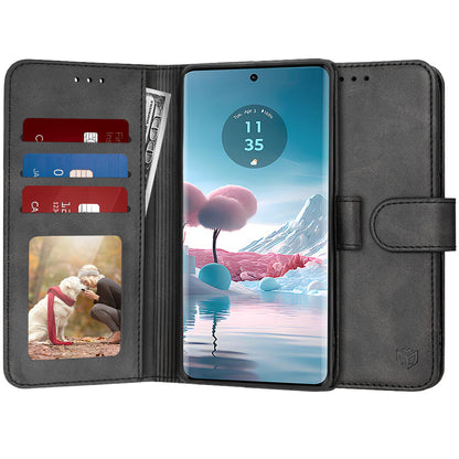 Deksel for Motorola Edge 40 Neo, Techsuit, Diary Book, Svart
