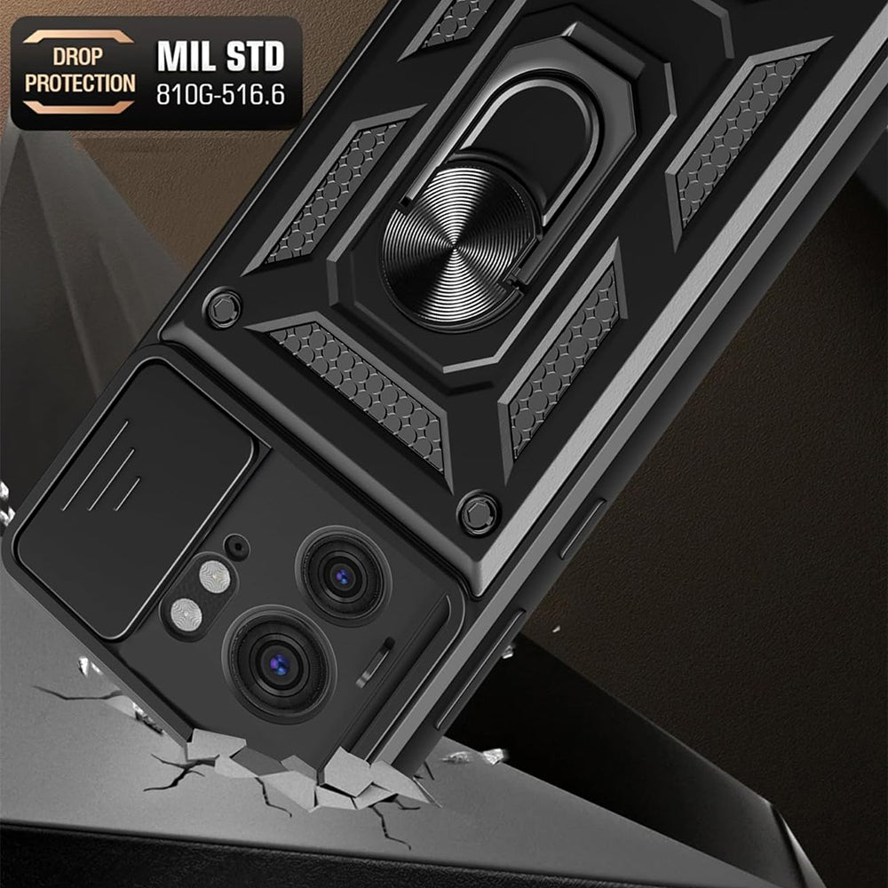 Deksel for Motorola Edge 40, Techsuit, CamShield, Svart