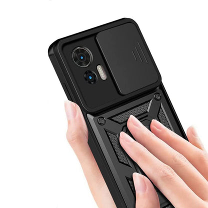 Deksel for Motorola Edge 50 Fusion, Techsuit, CamShield, Svart
