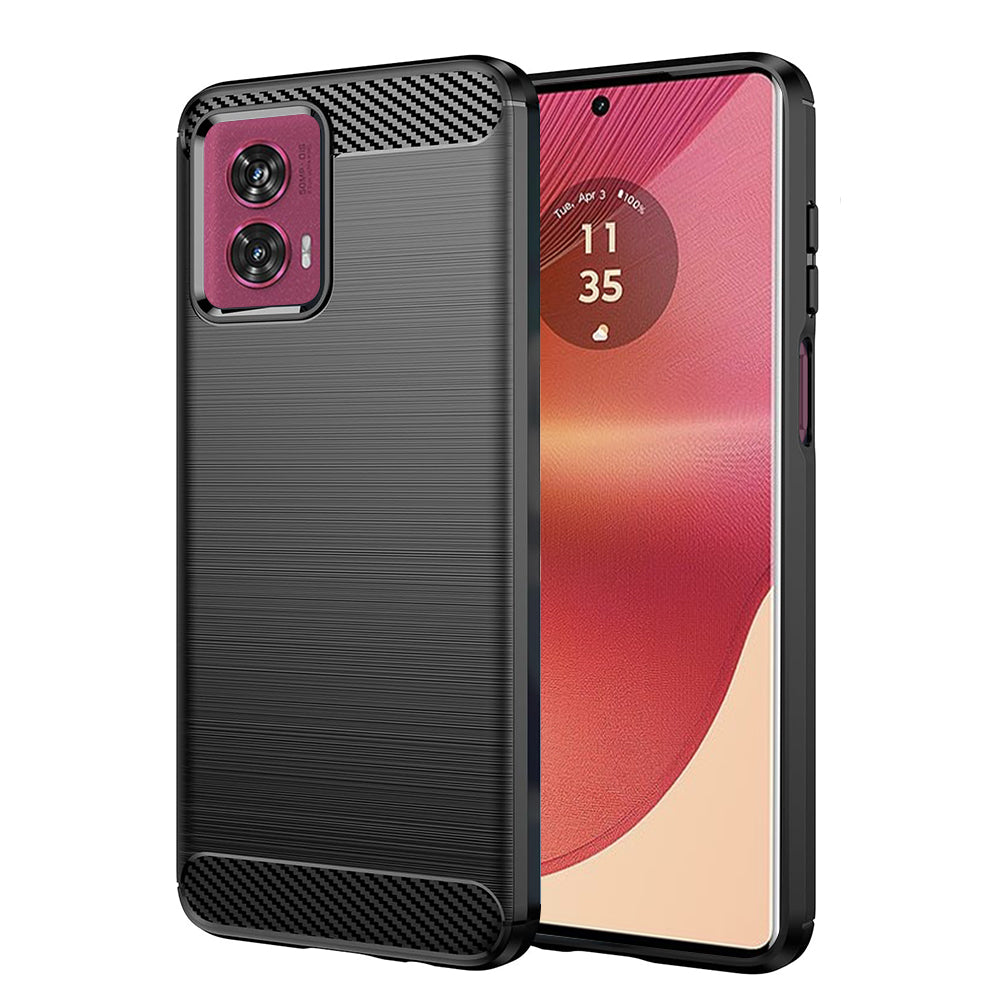 Deksel for Motorola Edge 50 Fusion, Techsuit, Karbon, Svart