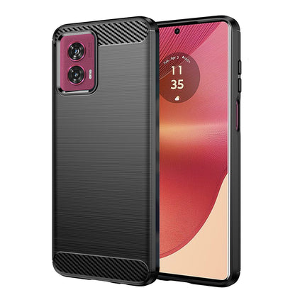 Deksel for Motorola Edge 50 Fusion, Techsuit, Karbon, Svart