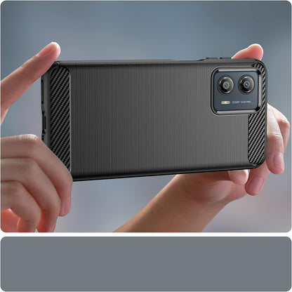 Deksel for Motorola Edge 50 Fusion, Techsuit, Karbon, Svart