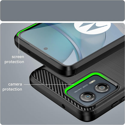 Deksel for Motorola Edge 50 Fusion, Techsuit, Karbon, Svart