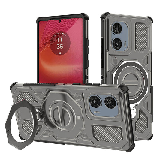 Deksel for Motorola Edge 50 Fusion, Techsuit, Carbon Shield Pro, Røykfarget