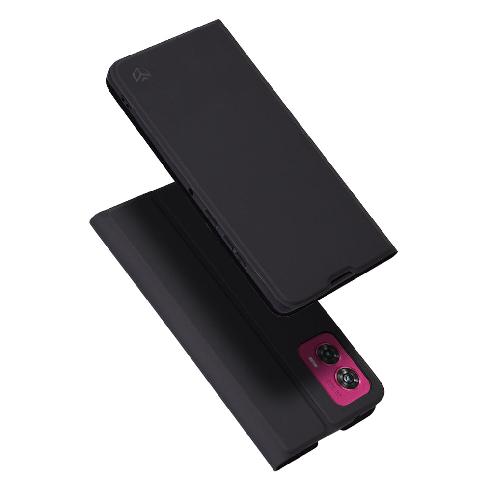 Deksel til Motorola Edge 50 Fusion, Techsuit, Magskin Book, Svart