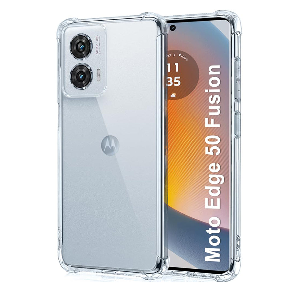 Deksel for Motorola Edge 50 Fusion, Techsuit, Støtsikker Klar, Transparent