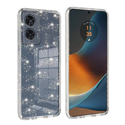 Deksel for Motorola Edge 50 Fusion, Techsuit, SparkleSkin, Gjennomsiktig