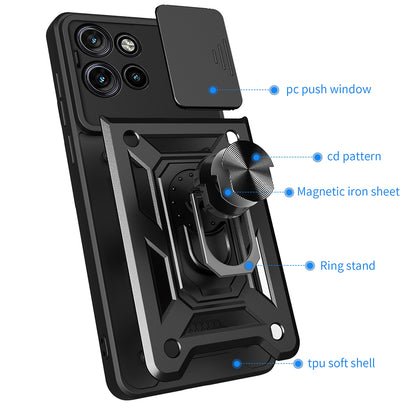 Deksel til Motorola Edge 50 Neo, Techsuit, CamShield, Svart