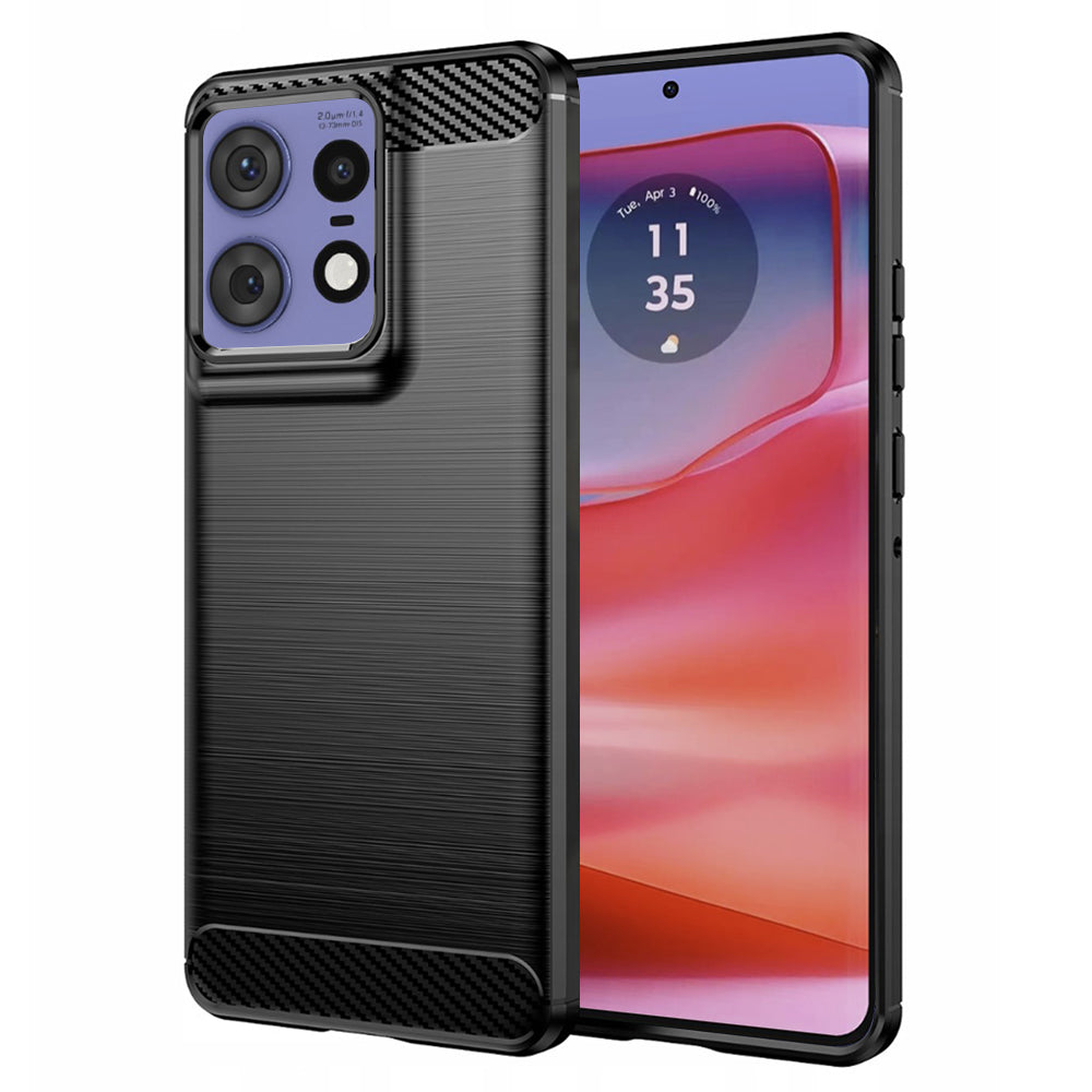 Deksel til Motorola Edge 50 Pro, Techsuit, Karbon, Svart