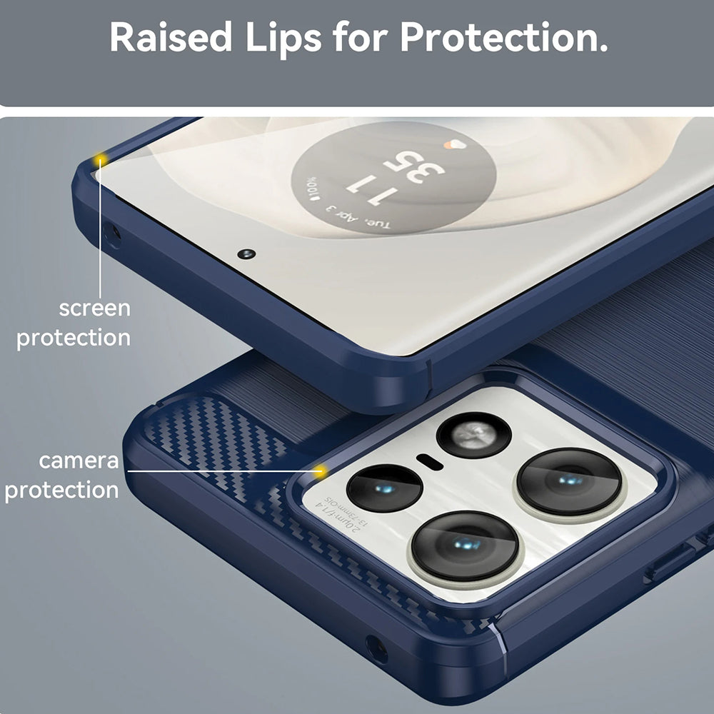 Deksel til Motorola Edge 50 Pro, Techsuit, Karbon, Svart