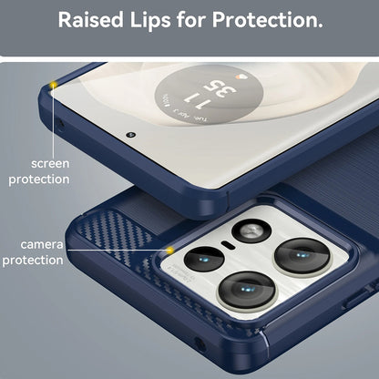 Deksel til Motorola Edge 50 Pro, Techsuit, Karbon, Svart