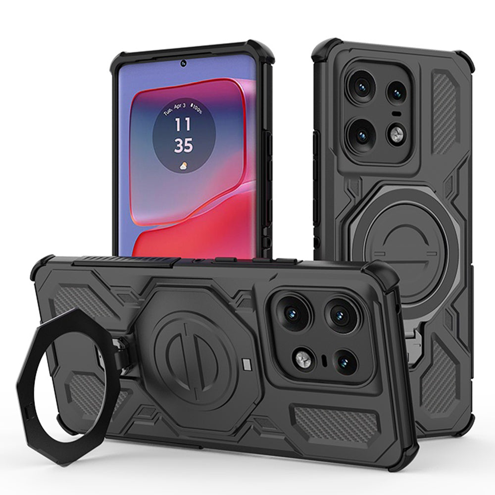 Deksel for Motorola Edge 50 Pro, Techsuit, Carbon Shield Pro, Svart
