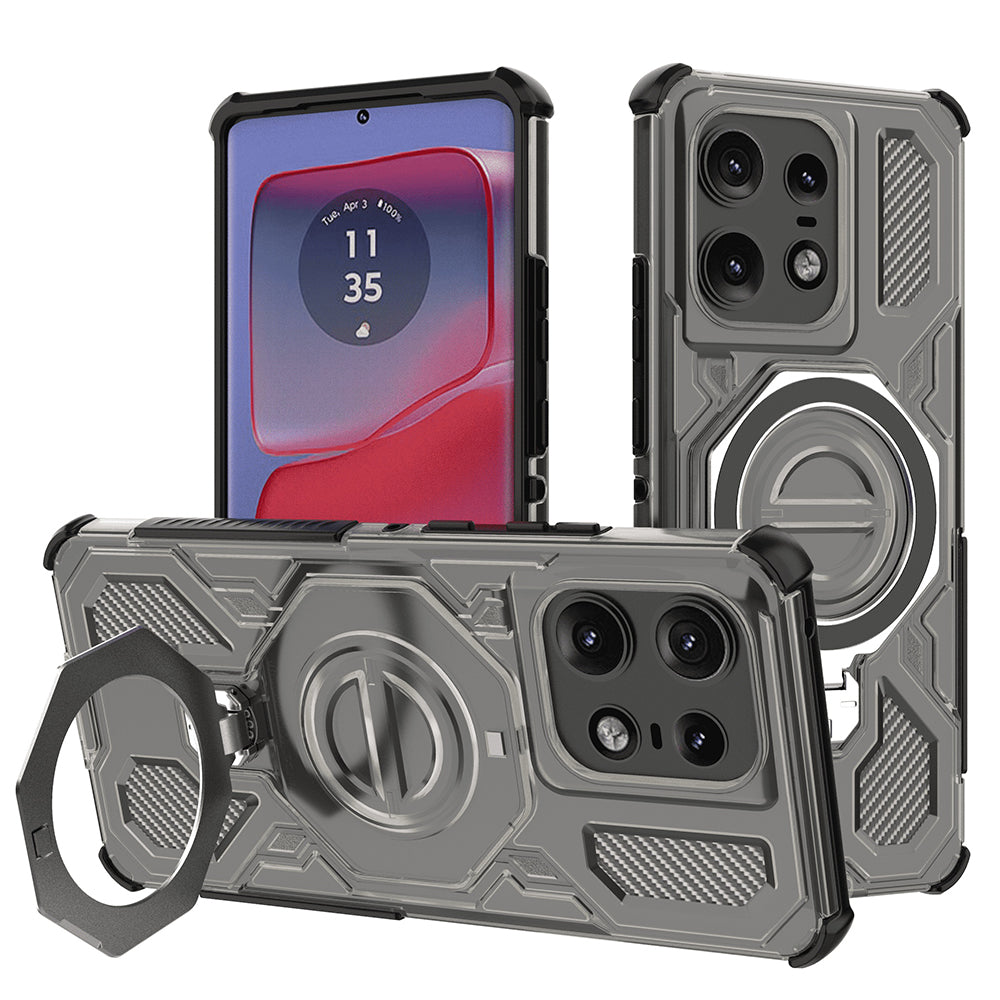 Deksel for Motorola Edge 50 Pro, Techsuit, Carbon Shield Pro, Røykfarget