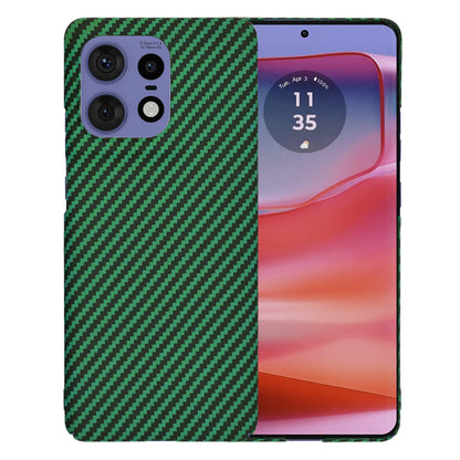 Deksel for Motorola Edge 50 Pro, Techsuit, Carbonite FiberShell, Grønn