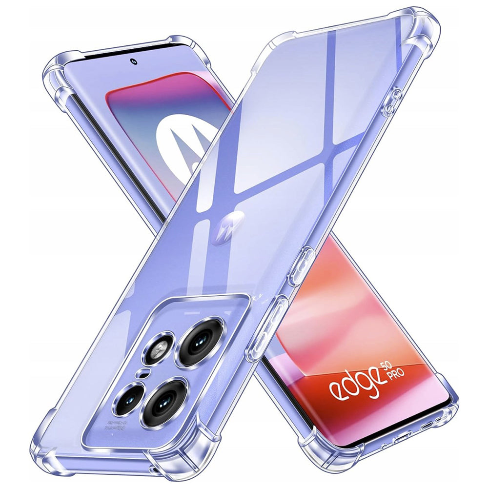 Deksel for Motorola Edge 50 Pro, Techsuit, Støtsikker Klar, Transparent