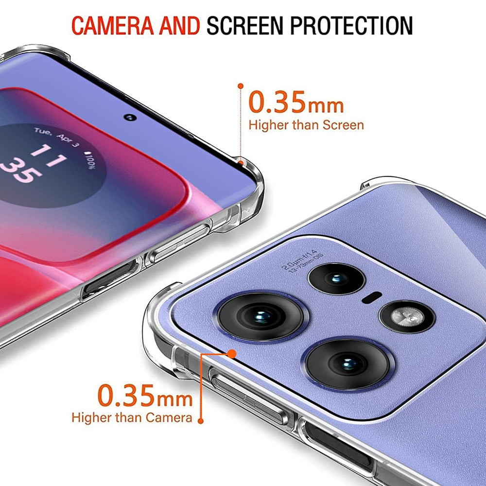 Deksel for Motorola Edge 50 Pro, Techsuit, Støtsikker Klar, Transparent