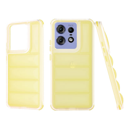 Deksel for Motorola Edge 50 Pro, Techsuit, Wave Shield, Gul