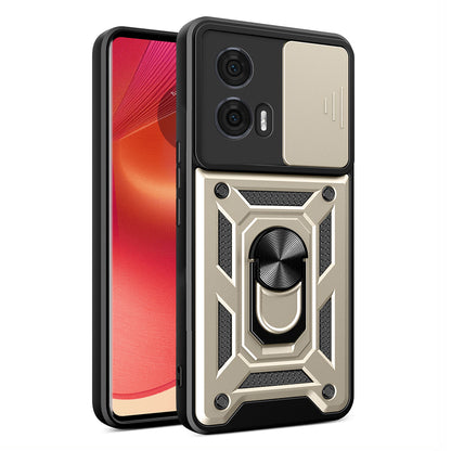 Deksel til Motorola Edge 50, Techsuit, CamShield, Gullfarget