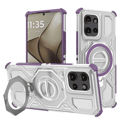 Deksel for Motorola Edge 50, Techsuit, Carbon Shield Pro, Lilla