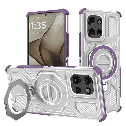 Deksel for Motorola Edge 50, Techsuit, Carbon Shield Pro, Lilla