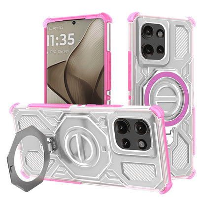 Deksel for Motorola Edge 50, Techsuit, Carbon Shield Pro, Rosa