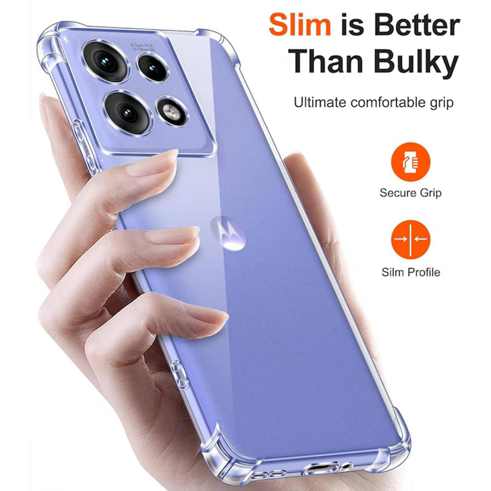 Deksel for Motorola Edge 50, Techsuit, Støtsikker Klar, Transparent