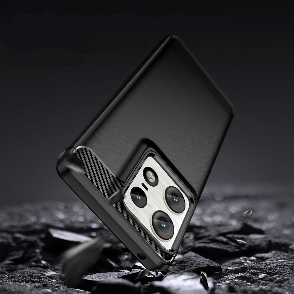 Deksel til Motorola Edge 50 Ultra, Techsuit, Karbon, Svart