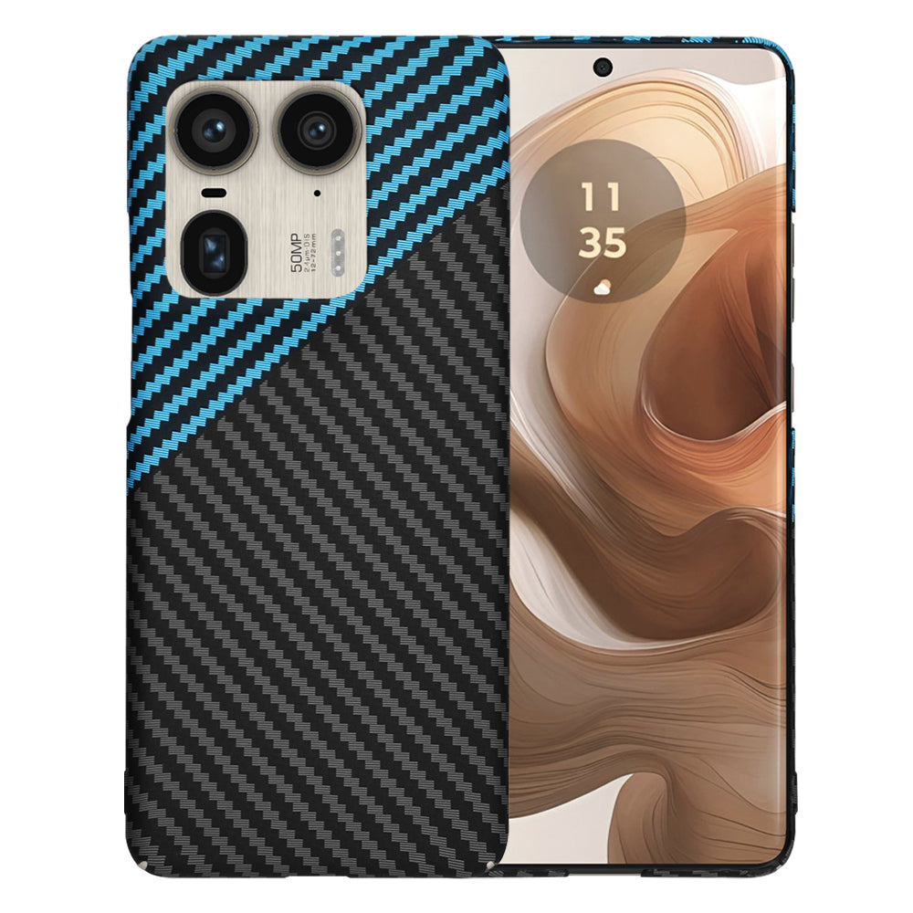 Deksel til Motorola Edge 50 Ultra, Techsuit, Carbonite FiberShell, Svart Bleu