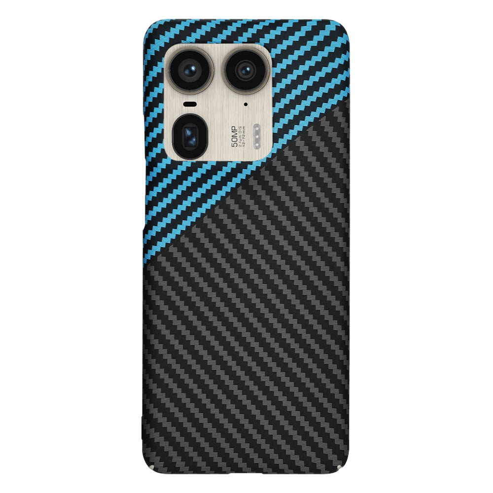 Deksel til Motorola Edge 50 Ultra, Techsuit, Carbonite FiberShell, Svart Bleu