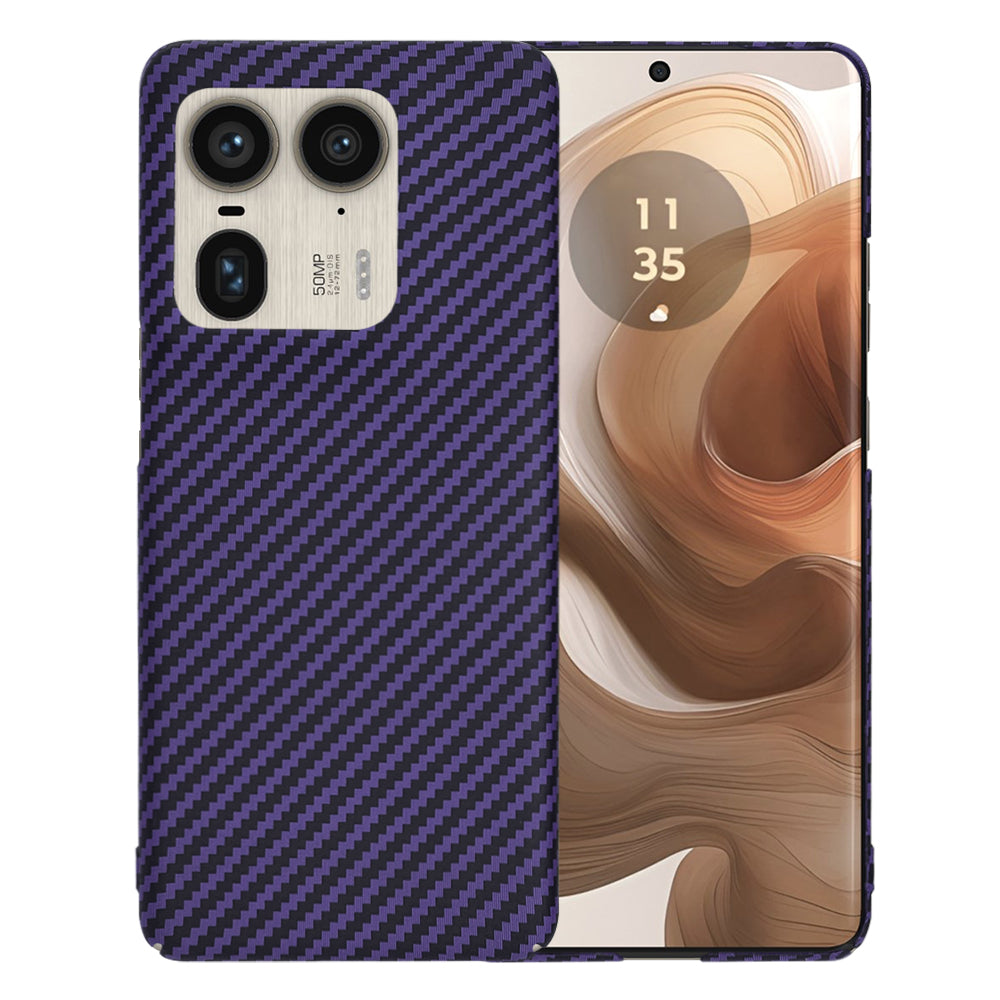 Deksel for Motorola Edge 50 Ultra, Techsuit, Carbonite FiberShell, Lilla