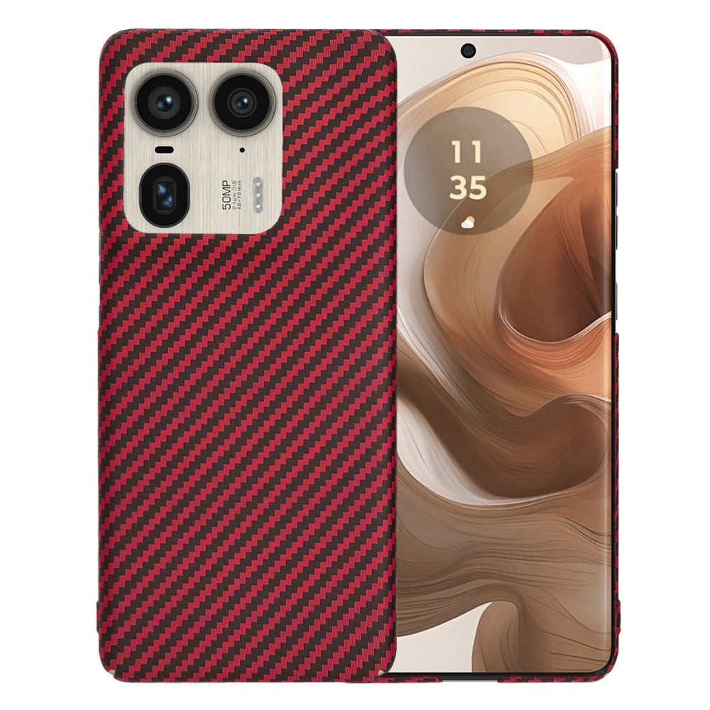 Deksel til Motorola Edge 50 Ultra, Techsuit, Carbonite FiberShell, Rød