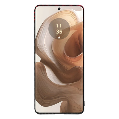 Deksel for Motorola Edge 50 Ultra, Techsuit, Carbonite FiberShell, Svart Rød