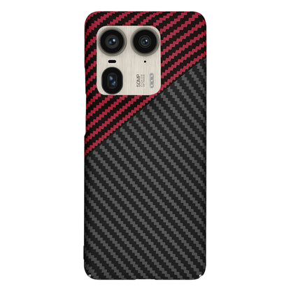 Deksel for Motorola Edge 50 Ultra, Techsuit, Carbonite FiberShell, Svart Rød